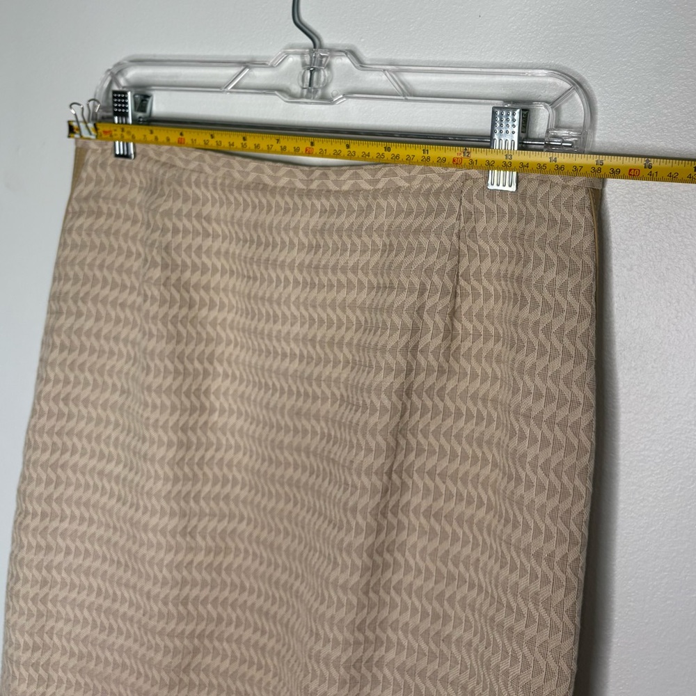 VTG/NWT Doncaster Skirt Suit Set, Size 10, Stunning Tan/Cream w/ Leather Trim - Picture 13 of 16